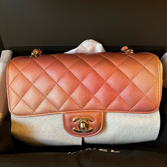 21S Mini Rectangular in Ombré Metallic Lambskin Pink - Picture 5 of 8
